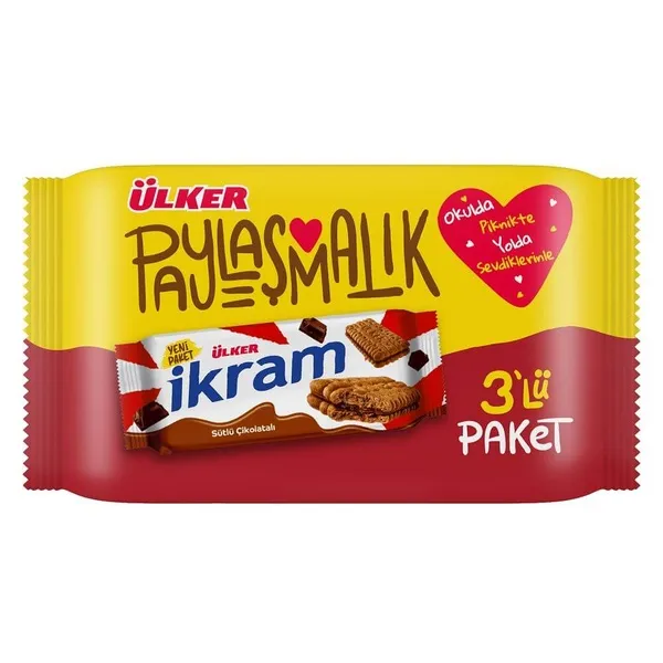 ÜLKER İKRAM KREMALI BİSK.ÇİK.(3*84) 252GR*12