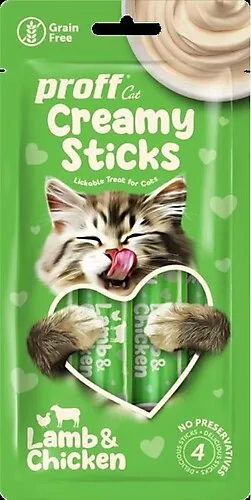 MUÇİ ÖDÜL KREMA PROFF KEDİ STİCKS TAVUK-KUZU 15GR*72
