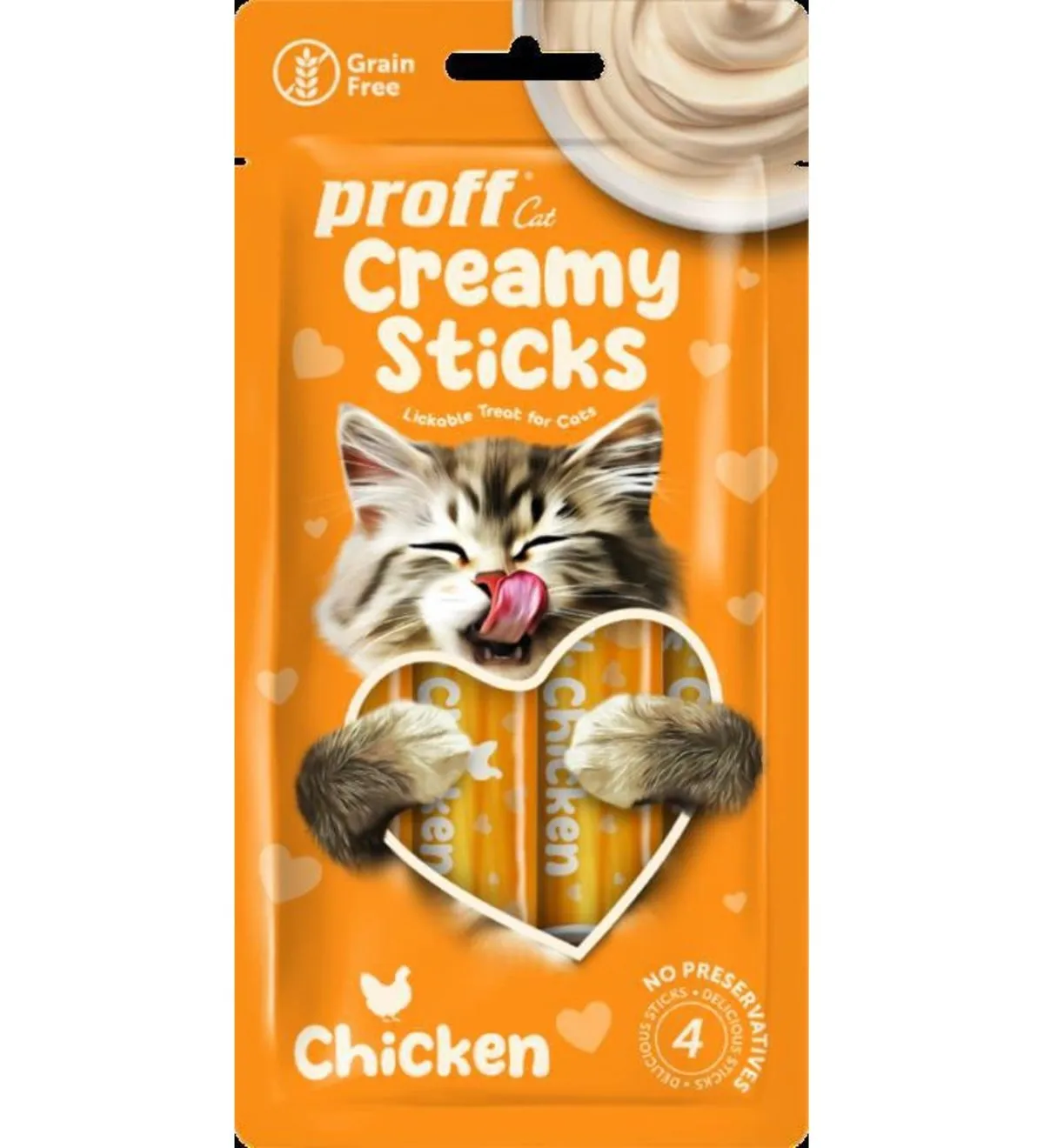 MUÇİ ÖDÜL KREMA PROFF KEDİ STİCKS TAVUKLU 15GR*72