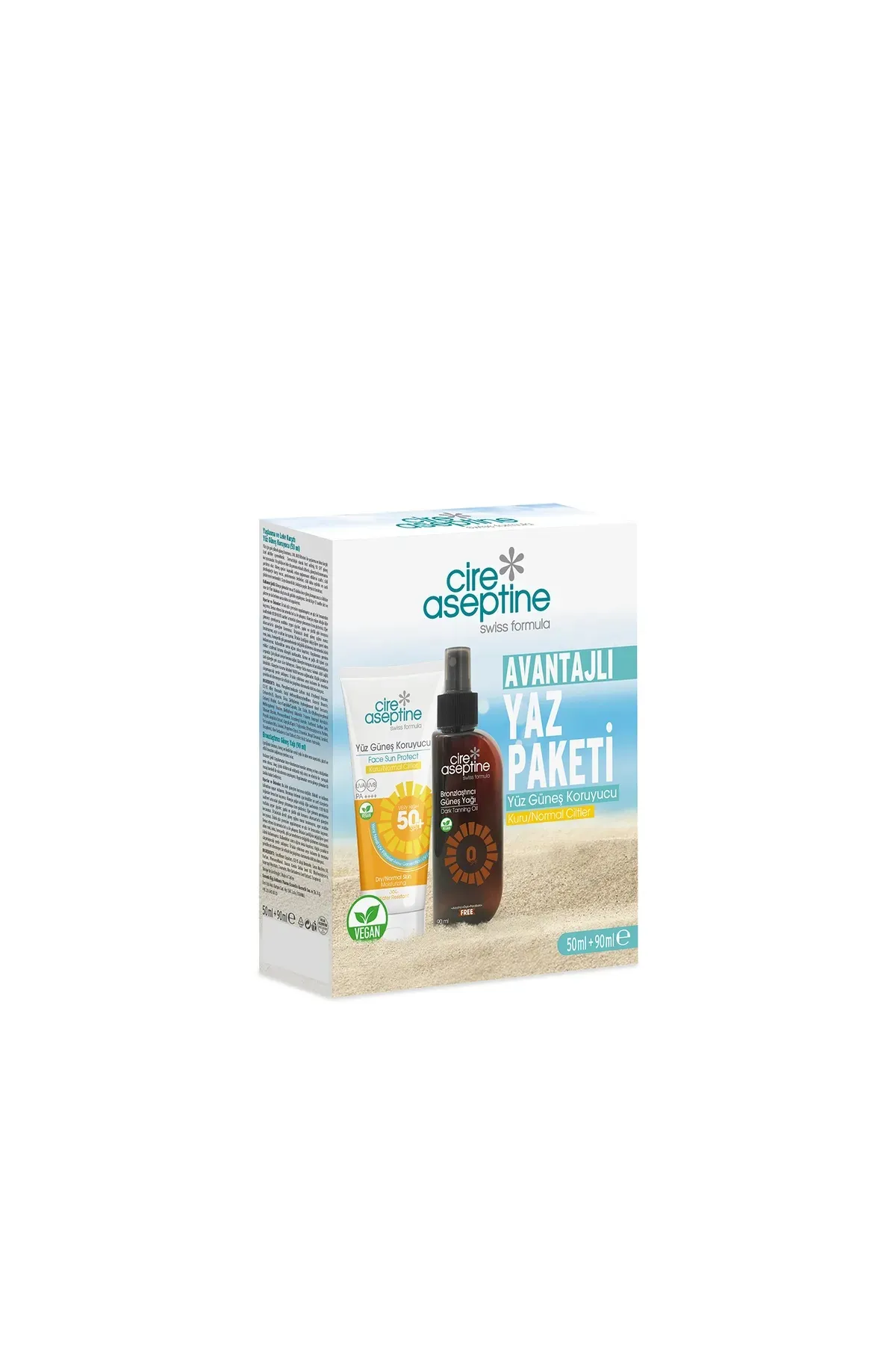 CİRE ASEPTİNE AVANTAJLI LEKE 50ML (+) GÜNEŞ YAĞI 90ML*12*