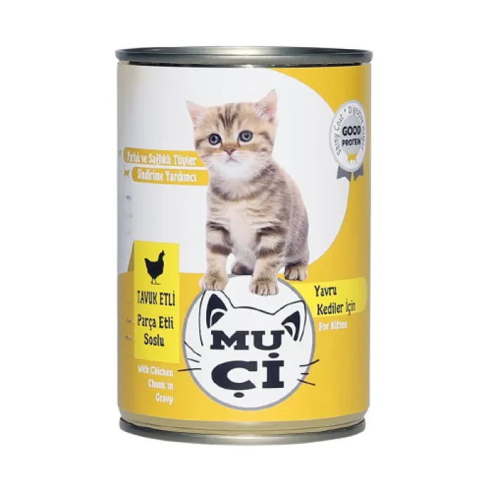 MUÇİ YAVRU KEDİ KONSERVESİ TAVUKLU 400GR*12*