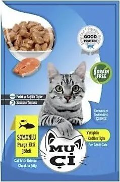 MUÇİ YAŞ KEDİ MAMASI SOMONLU 85GR*24