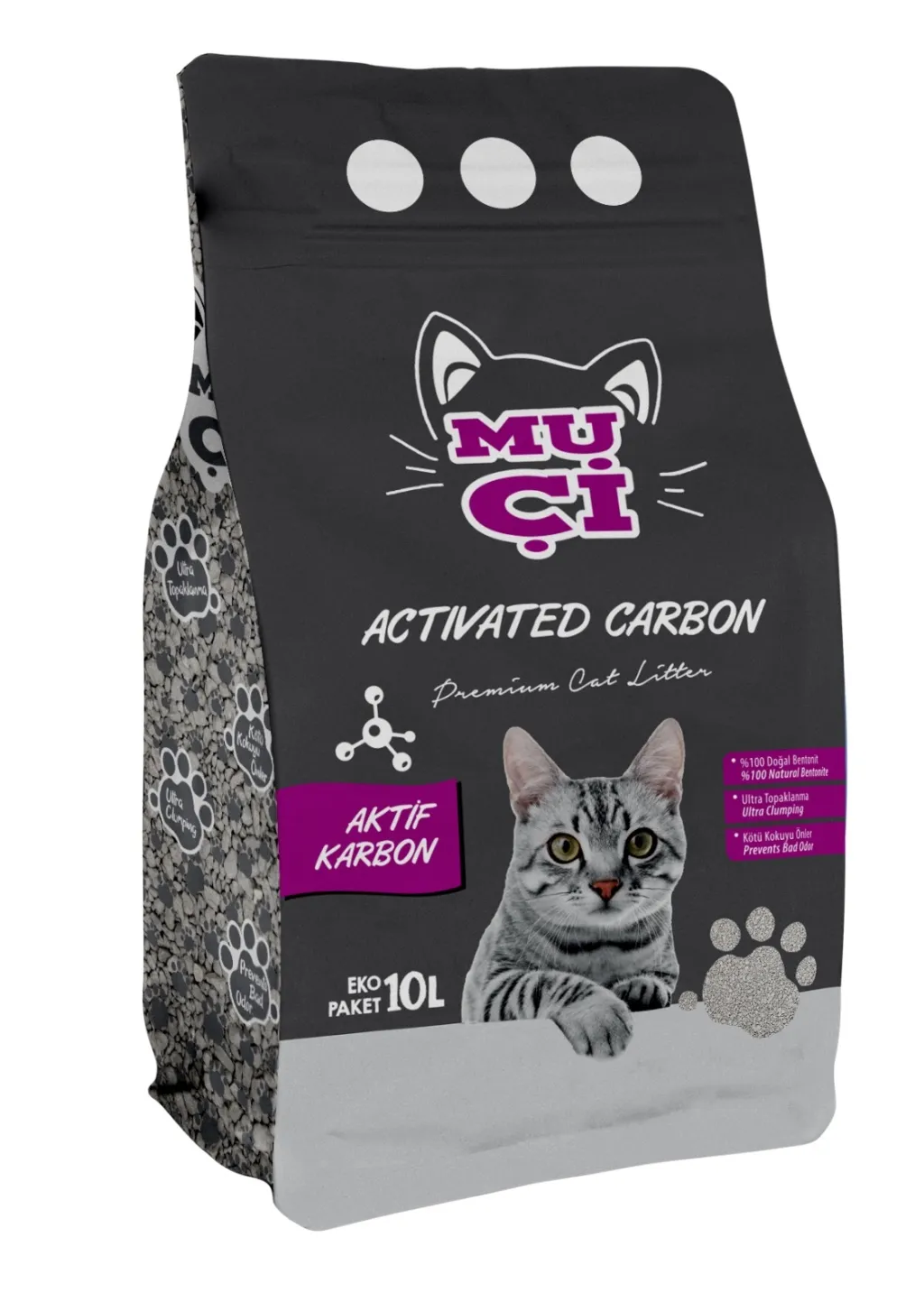MUÇİ KEDİ KUMU AKTİF KARBON 10LT