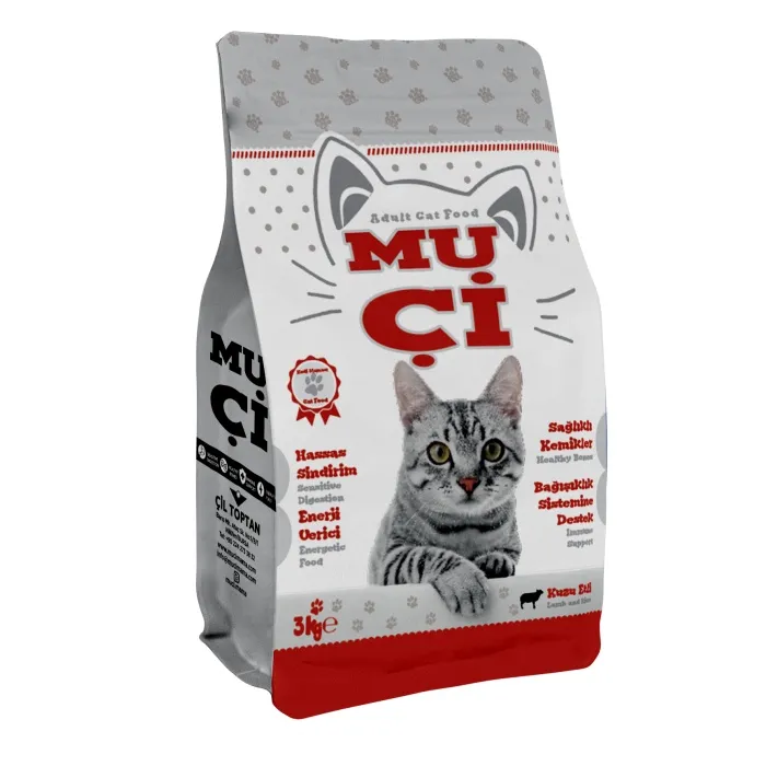 MUÇİ KURU KEDİ MAMASI KUZU ETLİ 3KG*4 