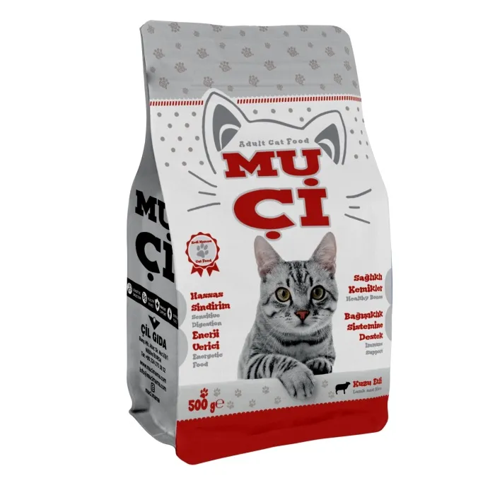 MUÇİ KEDİ MAMASI KUZU ETLİ 500GR*16*