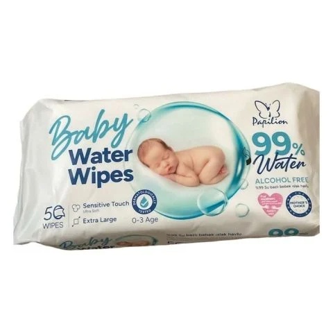 PAPİLİON ISLAK MENDİL BEBEK %99 SU 50AD*12