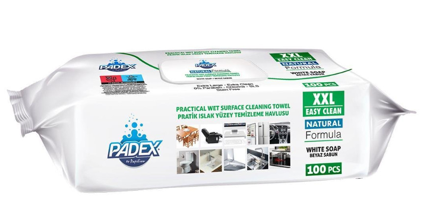 PADEX YÜZEY TEMİZLEME HAVLU 100LÜ*12*