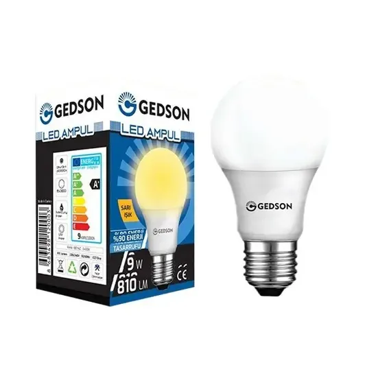GEDSON LED AMPUL 9W SARI *(PK10*KL200)