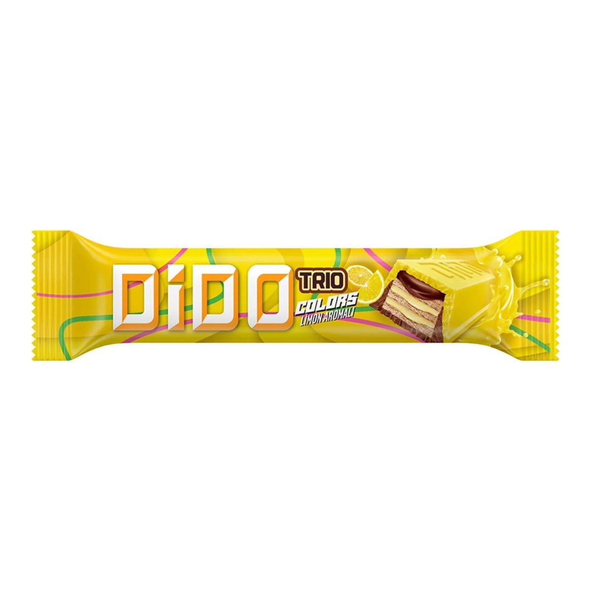 ÜLKER DİDO TRİO COLORS LİMON ÇİK. GOFRET 36,5GR*24*6