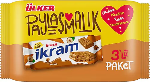 ÜLKER İKRAM KREMALI BİSK.FIND(3*84) 252GR*12