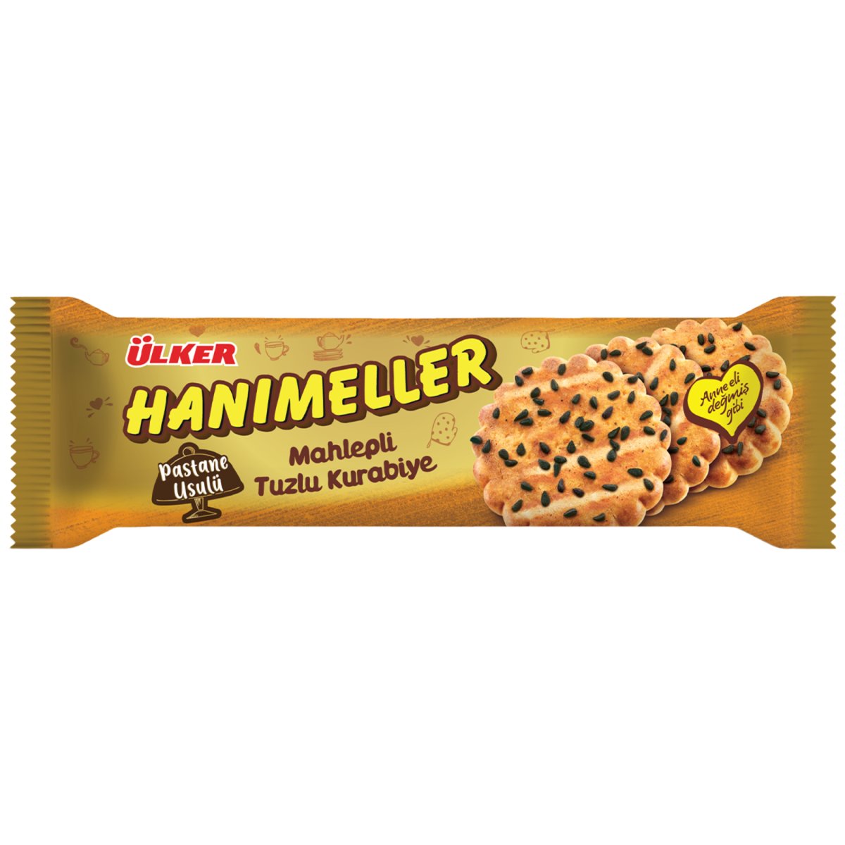 ÜLKER HANIMELLER MAHLEPLİ TUZLU KURABİYE 81GR*18