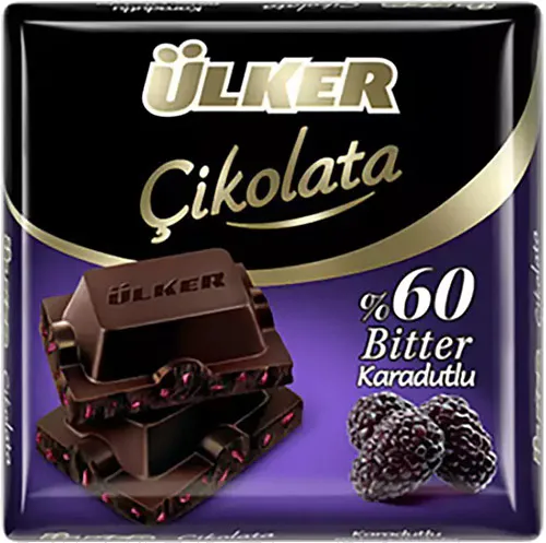 ÜLKER ÇİKOLATA KARADUTLU KARE 60GR*6