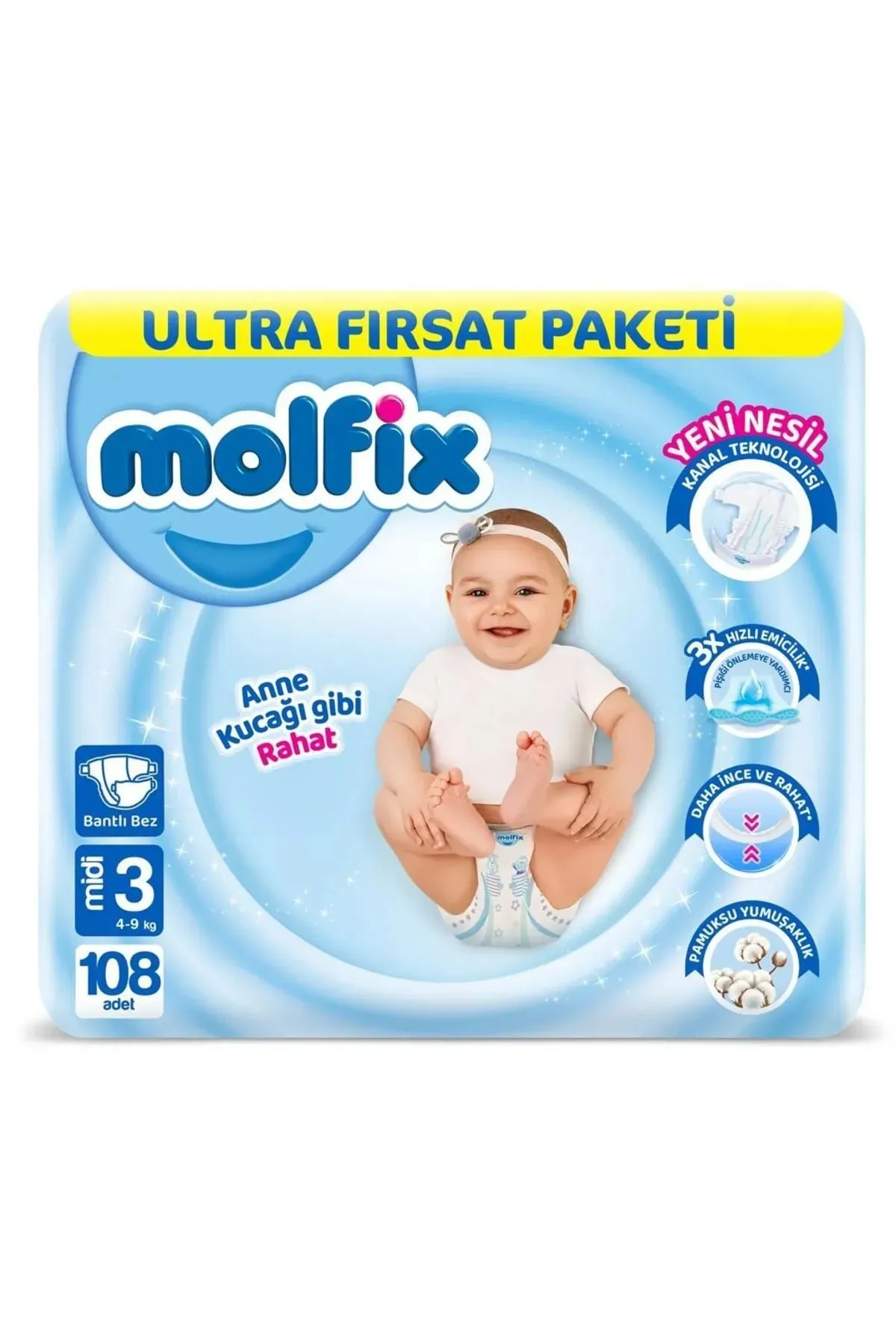 MOLFİX ULTRA FIRSAT PAKETİ MİDİ NO:3 108Lİ*2
