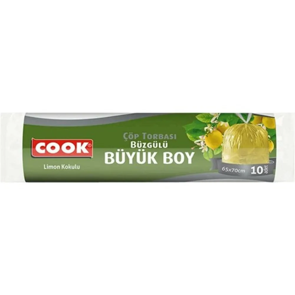 COOK BÜZGÜLÜ BÜYÜK BOY ÇÖP TORBASI 10LU(65*70CM)*25*