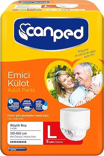 CANPED EMİCİ BEZ (KİLOT) LARGE 8Lİ*8*