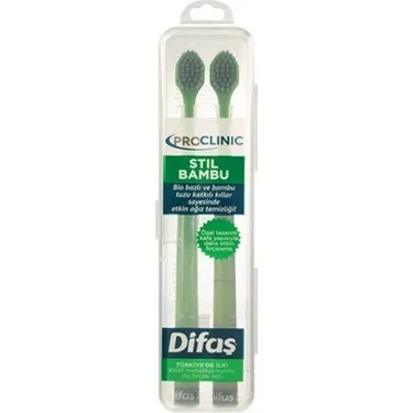 DİFAŞ STİL BAMBOO 2Lİ DİŞ FIRÇASI*12*