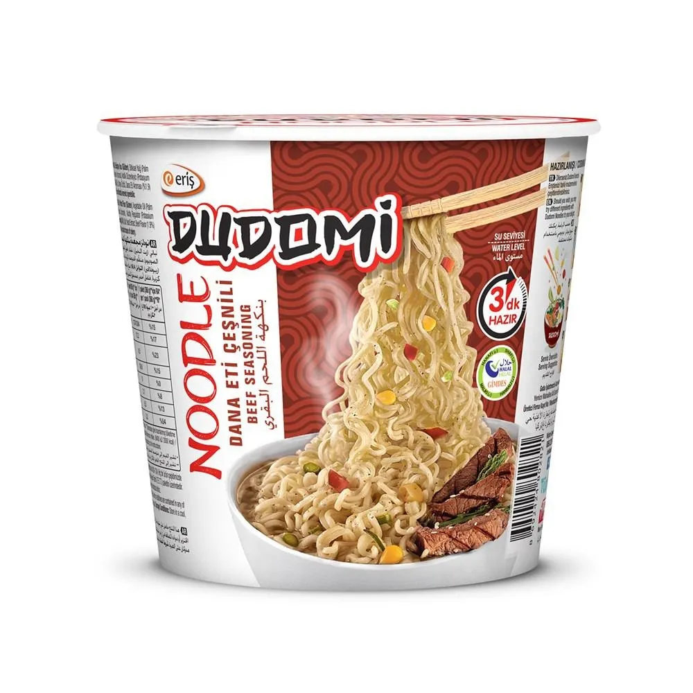 DUDOMİ BARDAK DANA ETİ ÇEŞNİLİ NOODLE  60GR*24