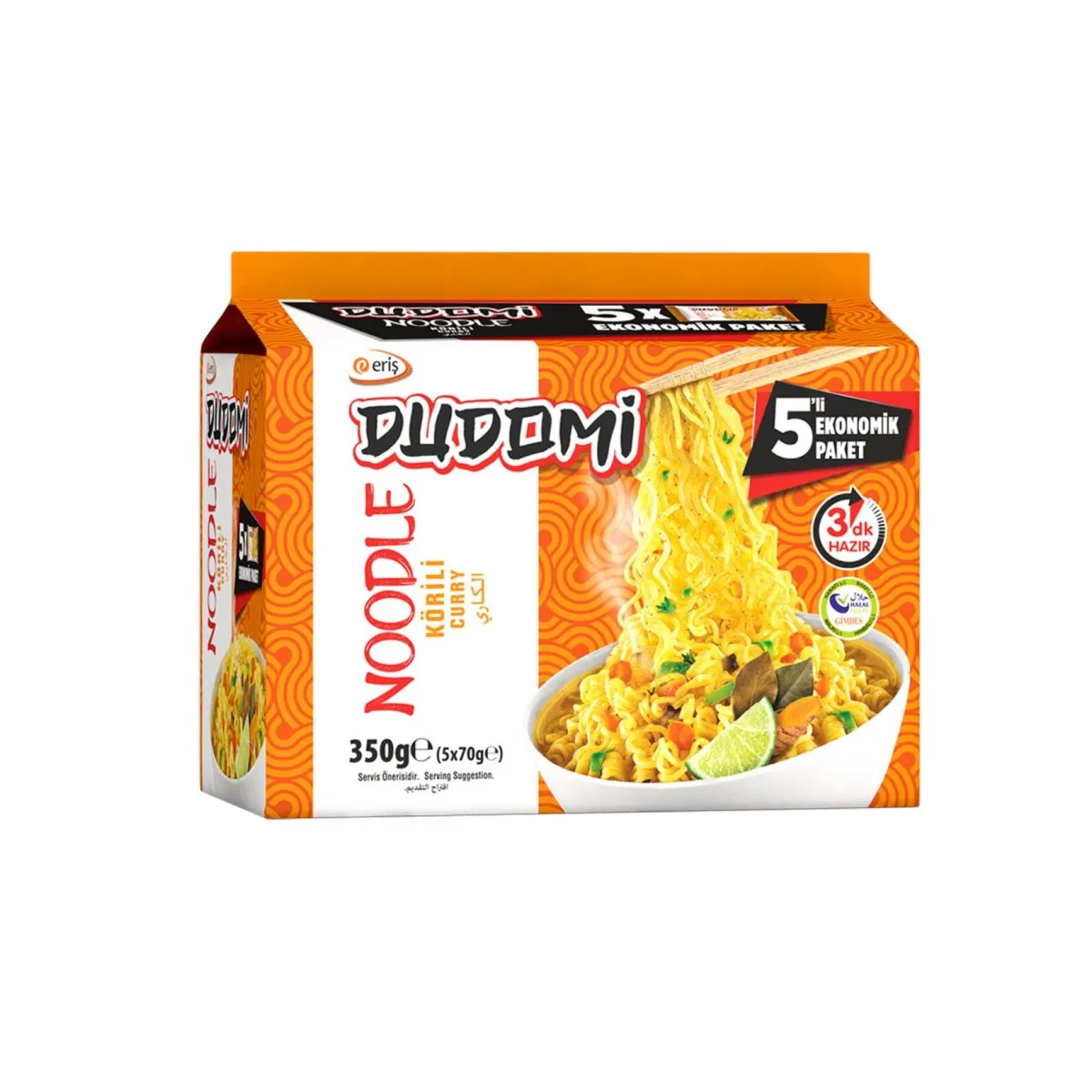 DUDOMİ POŞET 5Lİ KÖRİLİ NOODLE (5*70GR)*8