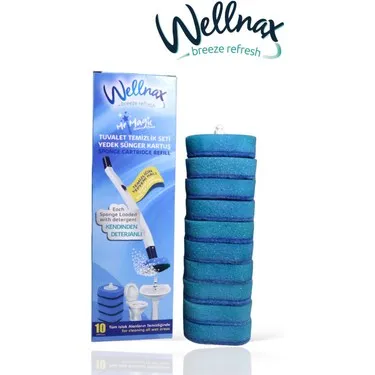 WELLNAX YEDEK SÜNGERLİ TEMİZLİK SETİ 10LU*24*