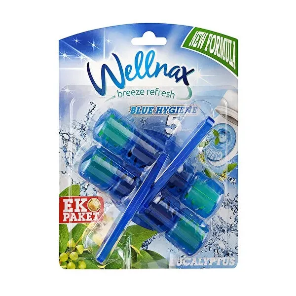 WELLNAX WC BLOK MAVİ SU İKİLİ OKALİPTUS*24